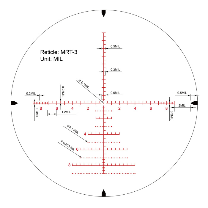 LUNETA REDWIN KUIPER 4-20X50 FFP IR